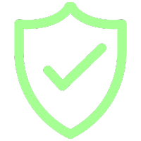 Green shield icon with a white check mark representing 2 year guarantee