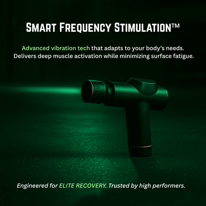 Smart Frequency Stimulation™ technology graphic for GRAL Titan massage gun