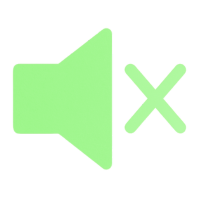 Icon showing a mute icon to represent quiet performance feature